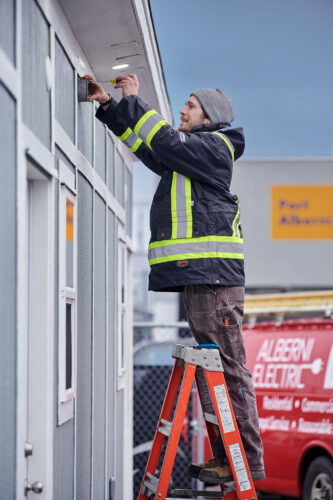 Man on ladder