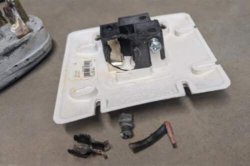 Broken electrical socket