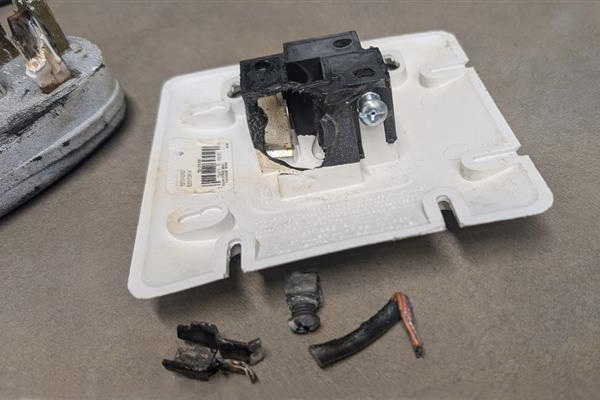 Broken electrical socket