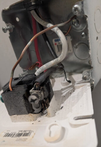 Broken electrical socket