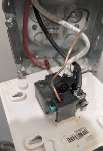 Broken electrical socket